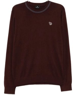 Paul Smith Logo-Appliqué T-Shirt - Brown