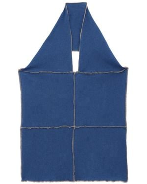 Baserange Cinder Ribbed Halter Top - Blue
