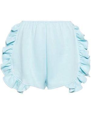 Ioana Ciolacu Gerüschte Baby Peony Shorts - Blau