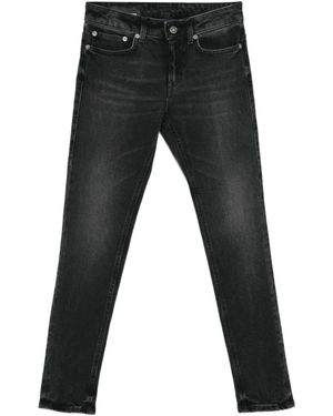 Dondup Logo-Appliqué Skinny-Cut Jeans - Black