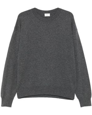 Saint Laurent Jersey de cachemira con cuello redondo - Gris