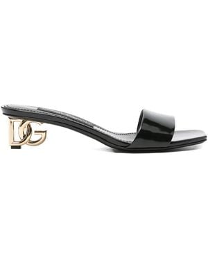 Dolce & Gabbana 50Mm Logo-Detail Sandals - Black