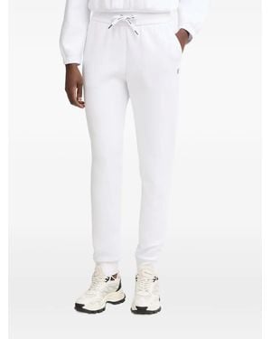 ARMANI EXCHANGE Logo-Appliqué Drawstring-Waist Track Trousers - White