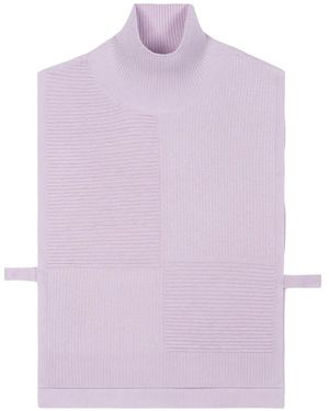 Bompard Ottoman Ribbed Knit Top - Purple