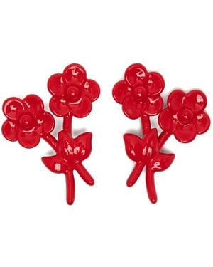 ShuShu/Tong Ohrringe Mit Blüten - Rot