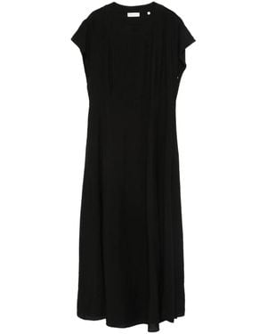 Marc O' Polo Cap-Sleeve Flared Midi Dress - Black