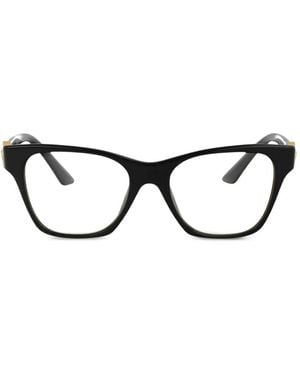 Versace Brille Mit Medusa-Schild - Schwarz