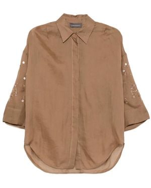 Lorena Antoniazzi Sequin-Embellished Shirt - Natural