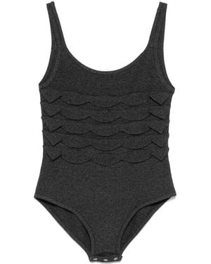 Nanushka Textured Knitted Bodysuit - Black