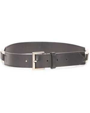 Alberta Ferretti Buckle-Fastening Leather Belt - Grey