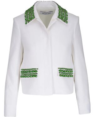 Veronica Beard Jacke Mit Kristallverzierung - Grün