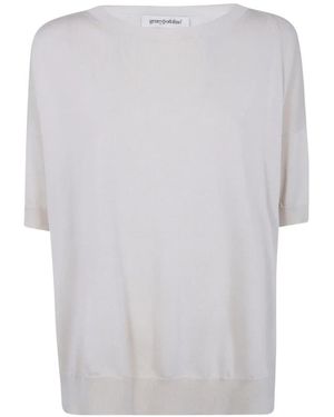 Gentry Portofino Haut En Maille À Manches Courtes - White