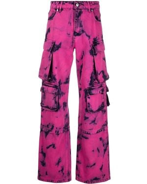 MSGM Vaqueros con efecto lavado - Rosa