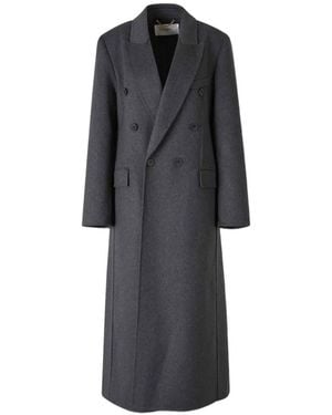 Victoria Beckham Double-Breasted Button-Fastening Coat - Black