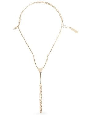 McQueen Pulsera De Cadena Con Placa De Espiga - Blanco