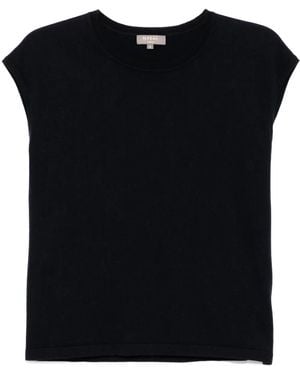 N.Peal Cashmere キャップスリーブ トップ - ブラック