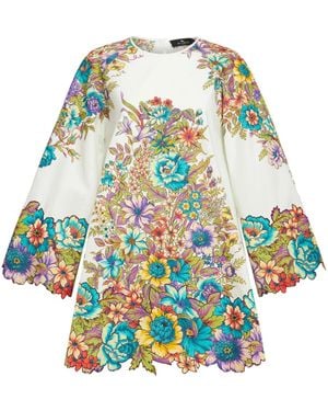 Etro Short Floral Dress - Blue