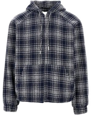 Arte' Zip-Up Bomber Jacket - Blue