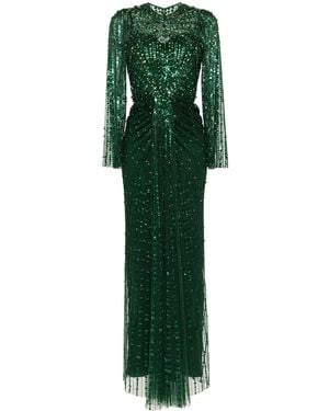 Jenny Packham Anja ラインストーン イブニングドレス - グリーン