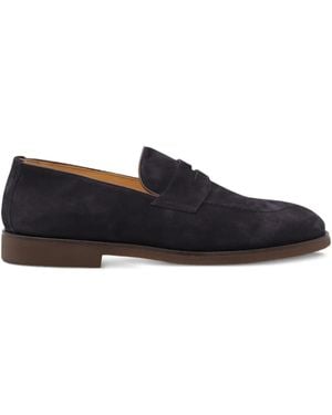 Brunello Cucinelli Penny Suede Loafers - Blue