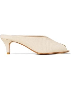 Twinset Leather Mules - Natural