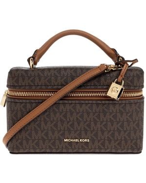 MICHAEL Michael Kors Extra-Small Jana Monogram-Logo Crossbody Bag - Brown