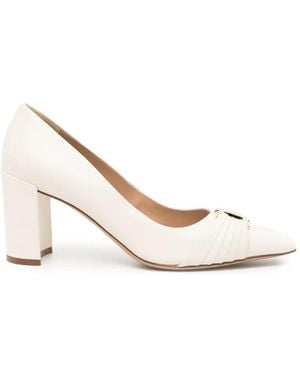 Ferragamo 80Mm Gancio Court Shoes - Natural