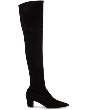 Manolo Blahnik Knee-Length Pointed Boots - Black