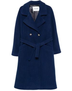 Ava Adore Cappotto Berlin Doppiopetto Con Cintura - Blu