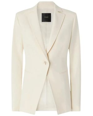 Pinko Single-Breasted Blazer - White