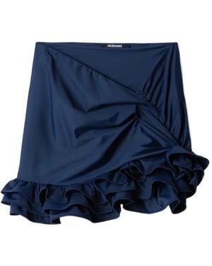 Jacquemus Minifalda Jupe Playa Con Volantes - Azul