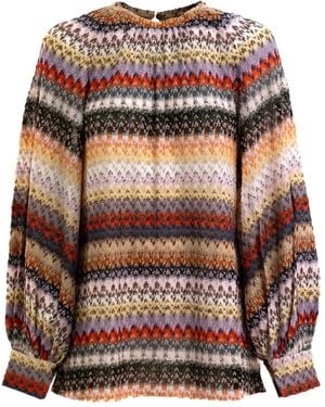 Missoni バルーンスリーブ トップ - ブラウン