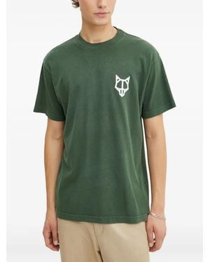 Naked Wolfe Logo-Print T-Shirt - Green