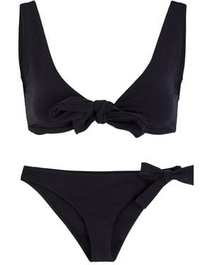 Lisa Marie Fernandez Bikini tipo bandeau con lazo - Negro