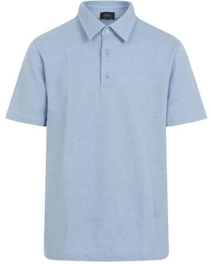 Brioni オーガニックコットン ポロシャツ - ブルー