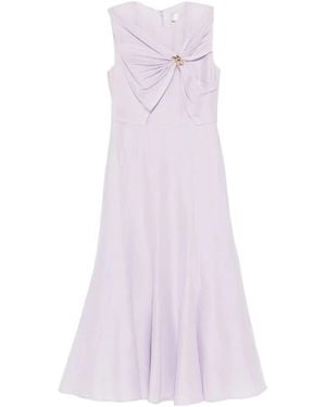 Roland Mouret Midikleid Mit Knotendetail - Lila