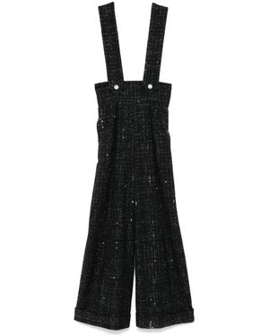 Maje Sequin-Detailing Overalls - Black