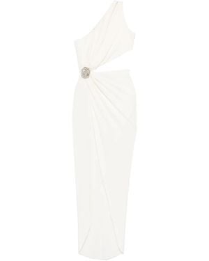 Amen One-Shoulder Draped Mini Dress - White