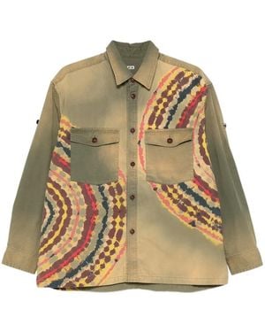 KHOKI Printed Pocket Shirt - Metallic