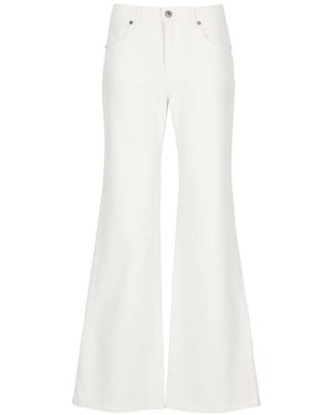 P.A.R.O.S.H. Belt-Loops Five-Pockets Jeans - White