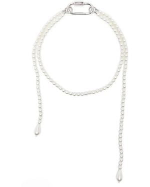 Simone Rocha Faux-Pearl Drop Necklace - White