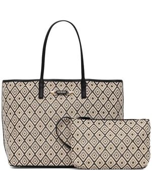Guess Sophia Geometric-Pattern Tote Bag - Natural