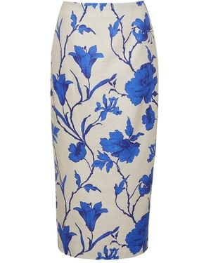 Cara Cara Sienna Floral Pencil Skirt - Blue