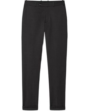 Rrd Button-Fastening Turn-Up Tailored Trousers - Black