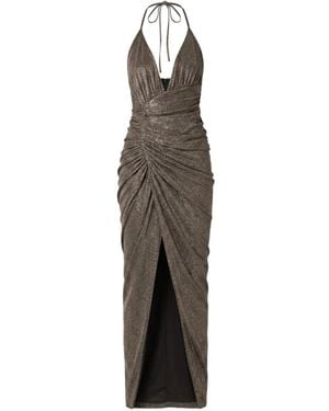 Alexandre Vauthier Vestido Fruncido Con Cuello Halter - Blanco