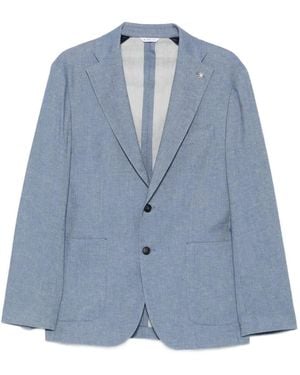 Manuel Ritz Single-Breated Blazer - Blue