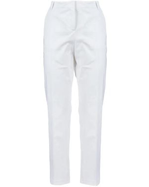 Pinko Straight-Leg Cropped Trousers - White