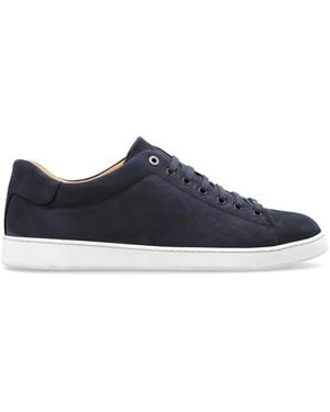 Brioni Low-Top Suede Sneakers - Blue