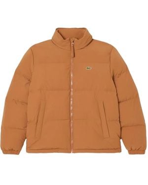 Lacoste Quilted Puffer Jacket - Brown
