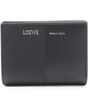 Loewe Duet Leather Wallet - Gray